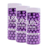 Krazy Sprinkles Purple Pearl 8mm Sprinkle Beads by Bakell