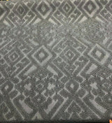 East Gate Cotton Brocade Fabric - Denim Blue Abstract Damask, 59" Width (1 Yard)