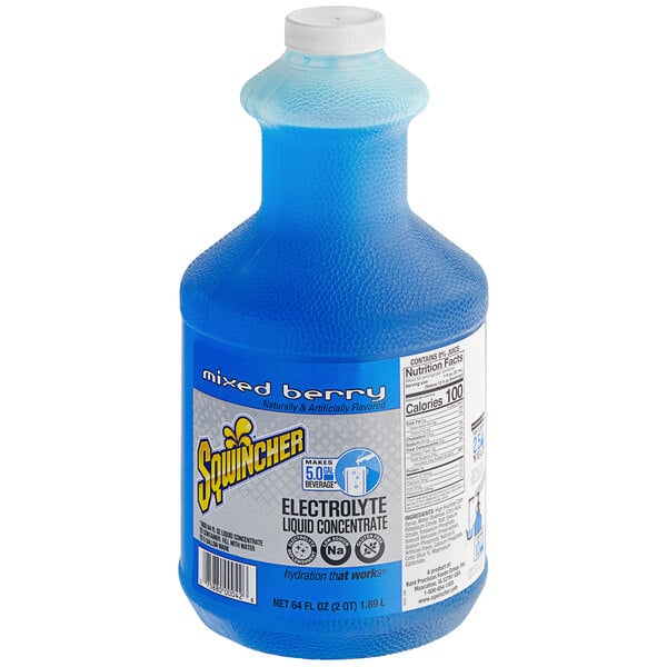 Sqwincher Mixed Berry 9.5:1 Electrolyte Beverage Concentrate 64 fl. oz. - 6/Case