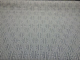 Fabricut Kaleidoscope 35 Linen Fabric - Pewter Embroidered Reversible, 54" Width (1 Yard)