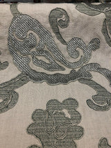 Victoria Stingray Embroidered Linen Fabric - 100% Linen, 57" Width, 22.5" H Repeat, 28" V Repeat (1 Yard)