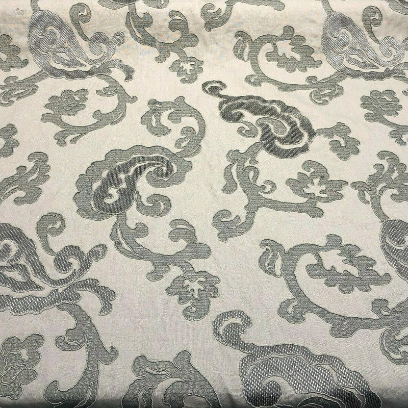 Victoria Stingray Embroidered Linen Fabric - 100% Linen, 57" Width, 22.5" H Repeat, 28" V Repeat (1 Yard)