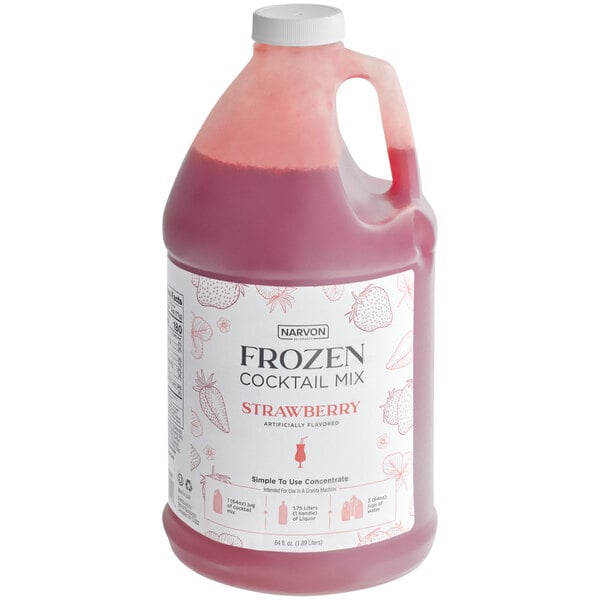 Narvon Strawberry Frozen Cocktail Mix Concentrate 1/2 Gallon