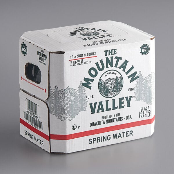 Mountain Valley Spring Water 500 mL Glass Bottle - 12/Case