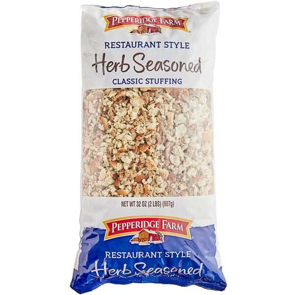 Pepperidge Farm Restaurant-Style Herb Seasoned Classic Stuffing 32 oz. - 6/Case