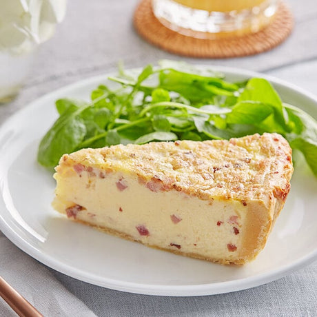 Priscilla's 5-Slice Pre-Cut Lorraine Deep Dish Half Quiche 32 oz. - 4/Case