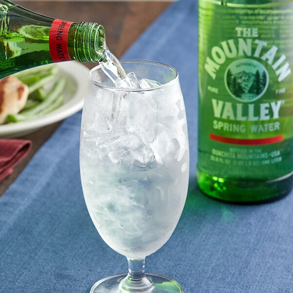 Mountain Valley Spring Water 1 Liter Glass Bottle - 12/Case