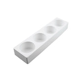 Silikomart Multiflex 180 (Also Called Multiflex 220) White Silicone Cylinder Mold with 4 Cavities 3-1/8" x 1-3/4" High