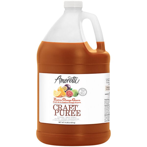 Amoretti Passion Fruit Orange Guava Craft Puree 1 Gallon