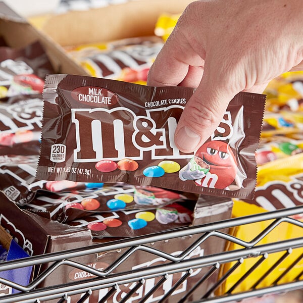 M&M's® Milk Chocolate Candies Pouch 1.69 oz. - 324/Case