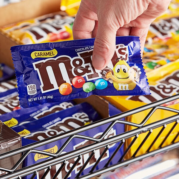 M&M's® Caramel Milk Chocolate Candies Pouch 1.41 oz. - 24/Box