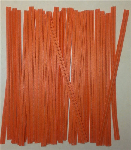 Orange Paper Twist Ties - 50 Pack
