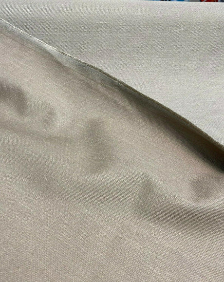 Italian Plain Taupe Linen Fabric - Taupe, Plain, 56" Width (By The Yard)
