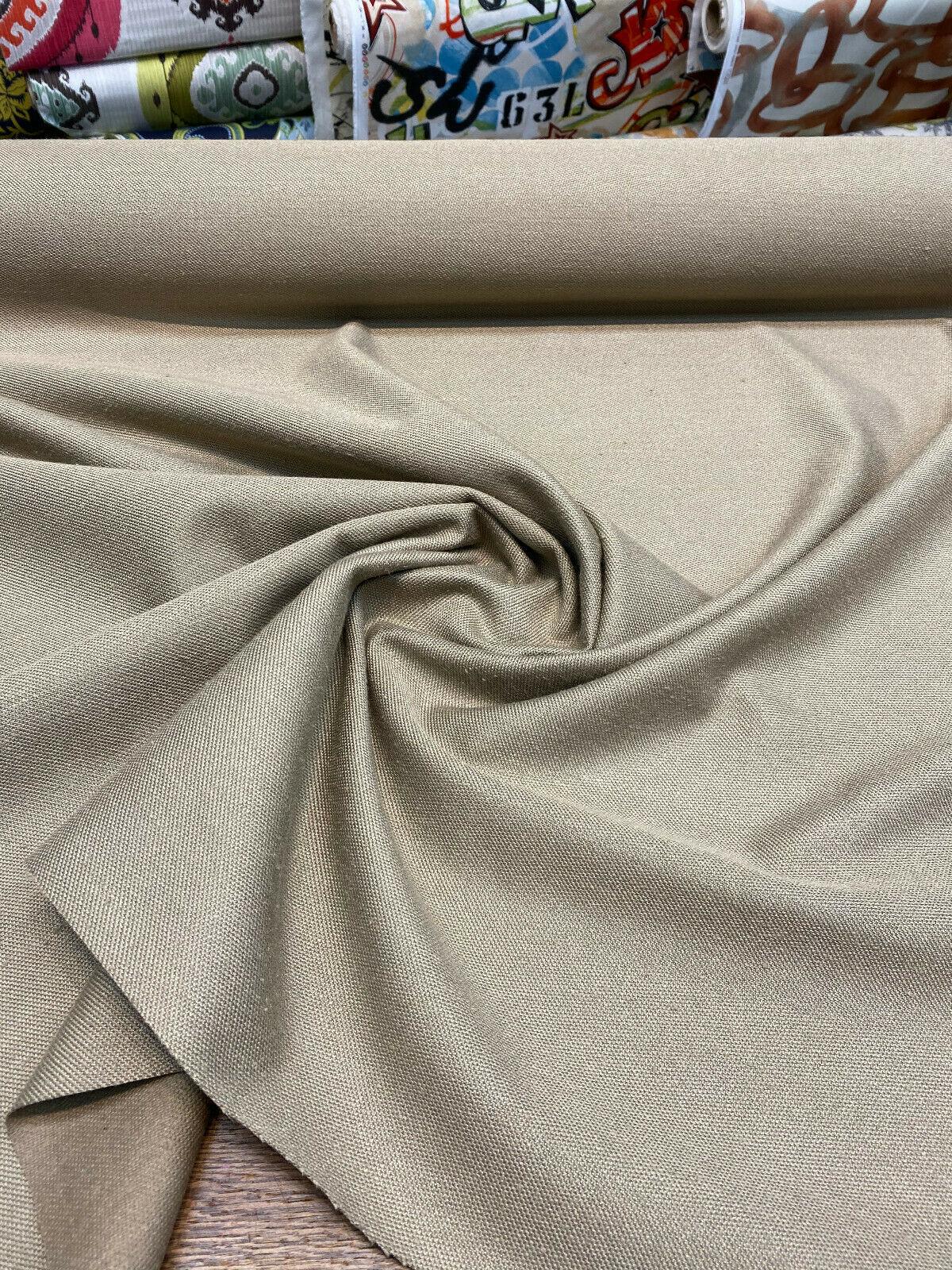 Italian Plain Taupe Linen Fabric - Taupe, Plain, 56" Width (By The Yard)