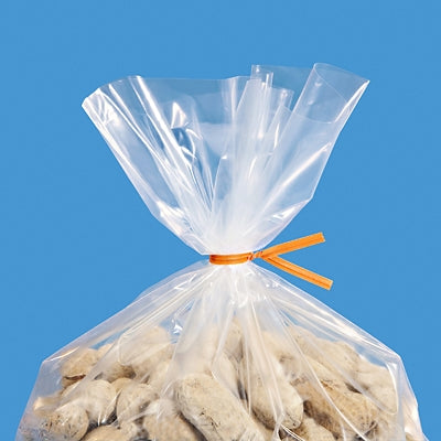 Orange Paper Twist Ties - 100 Pack