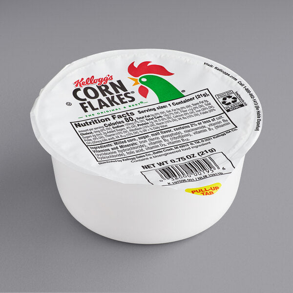Kellogg's Corn Flakes Cereal Single-Serve Bowl Pack 0.75 oz. - 96/Case