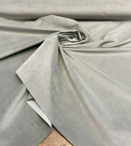 Fabricut Silver Lush Velvet Upholstery Fabric - Silver, 56" Width (1 Yard)