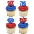 Team Americal USA (Party in the, We love, Team, Tastes like.. the USA) - 12 count cupcake and cake toppers