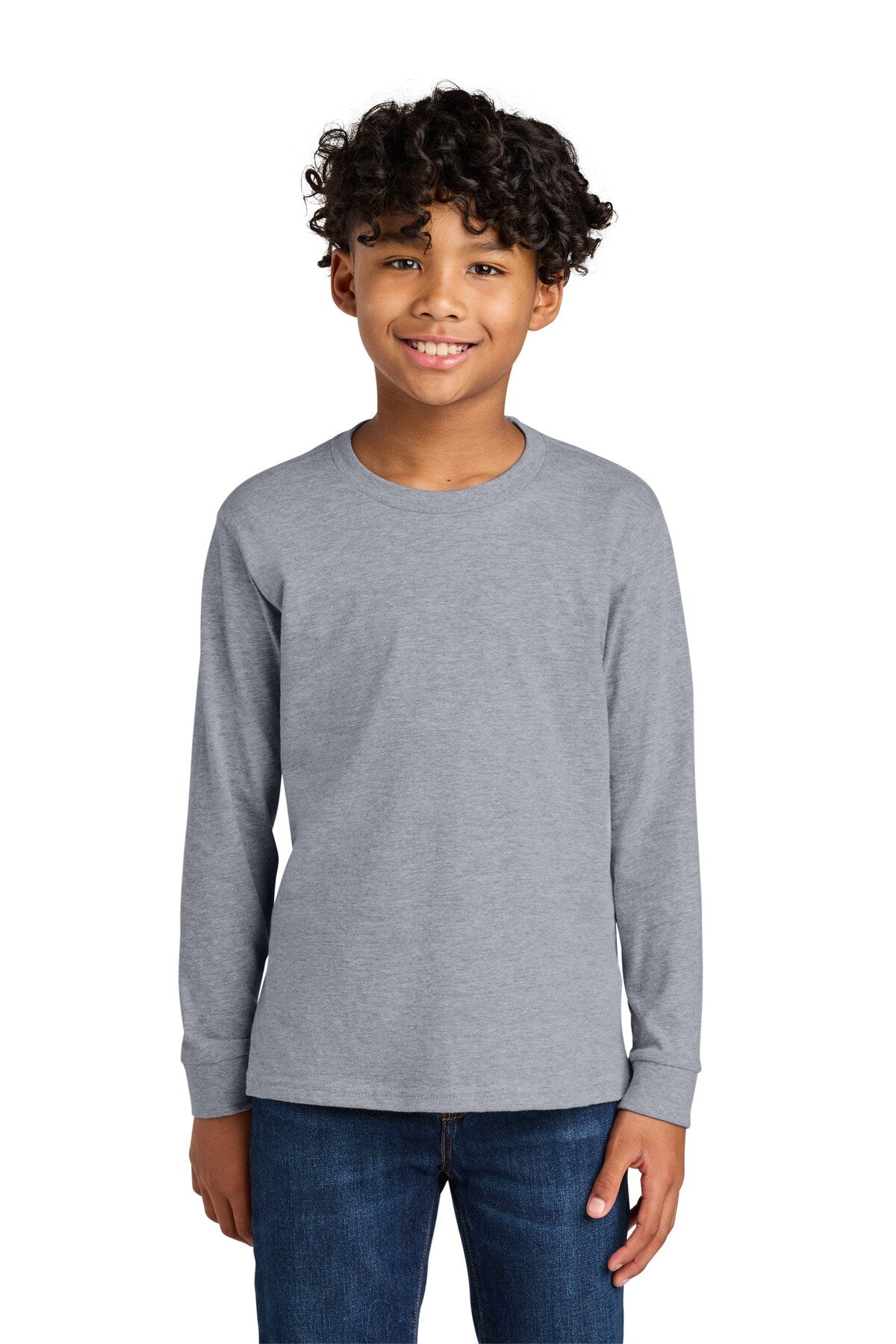 Next Level Apparel® Youth Cotton Crewneck Long Sleeve Tee