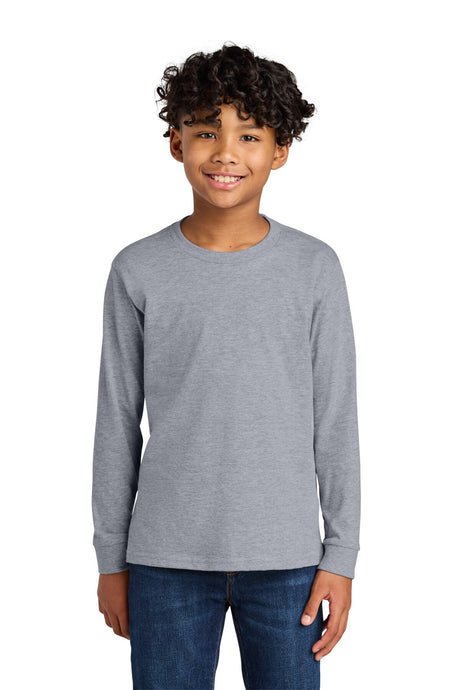 Next Level Apparel® Youth Cotton Crewneck Long Sleeve Tee