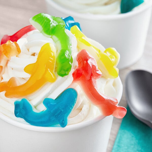 Vidal Assorted Color Gummy Sharks 4.4 lb. - 6/Case