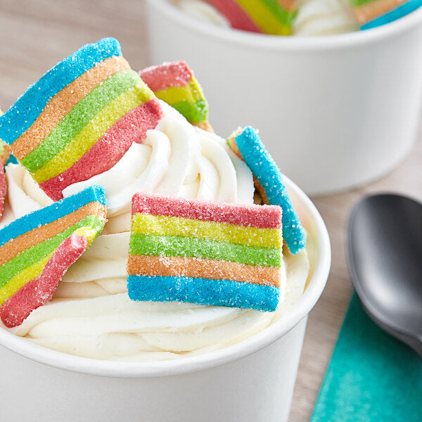 Vidal Mini Sour Gummy Rainbow Belts 2.2 lb. - 12/Case