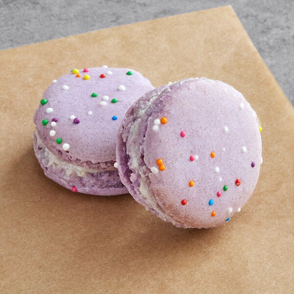Macaron Centrale Purple Birthday Macaron - 50/Case