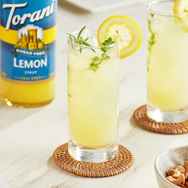 Torani Sugar-Free Lemon Flavoring / Fruit Syrup 750 mL Glass Bottle
