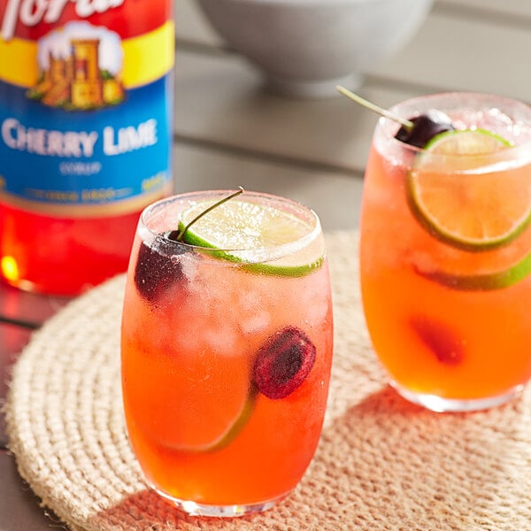 Torani Cherry Lime Flavoring / Fruit Syrup 750 mL Glass Bottle