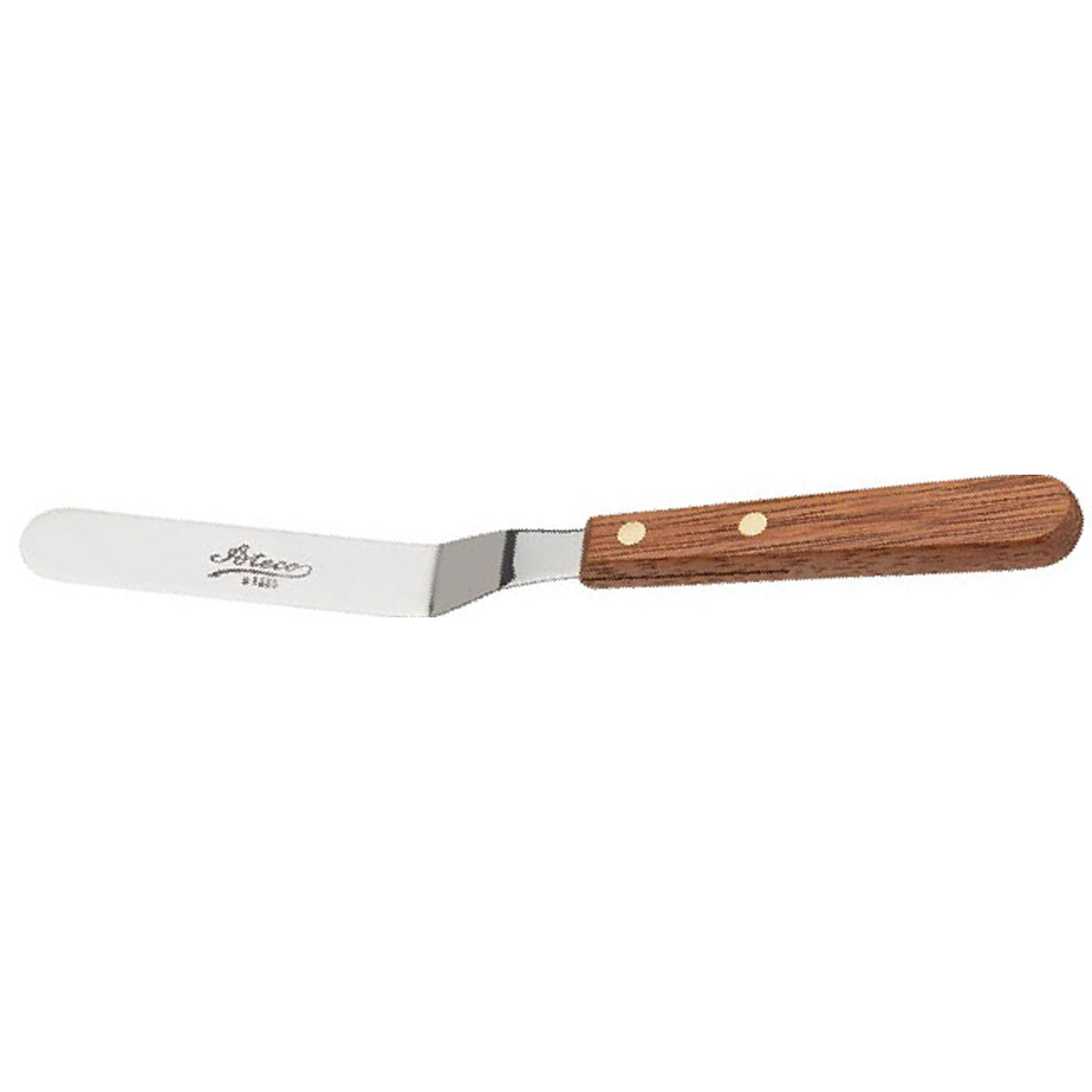 Ateco Spatula Wooden Handle Offset Blade, Blade size 3/4" x 4-1/2"