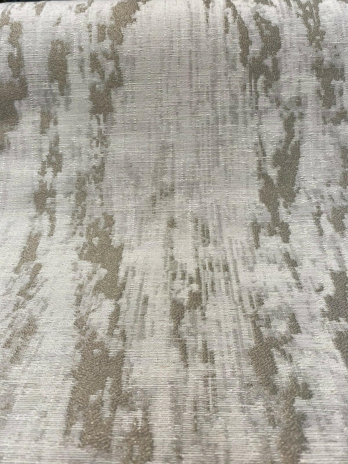 Baylis Rain Taupe Viscose Poly Filament Linen Jacquard Fabric - Taupe Modern Woven Design, 54" Width (1 Yard)