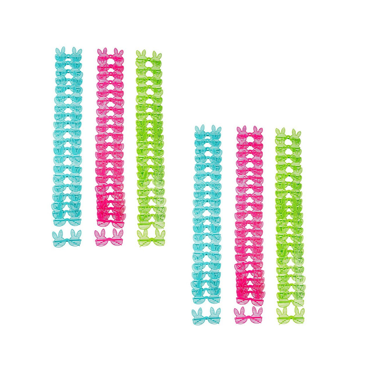 Colorful Easter Bunny Shutter Glasses – Set of 72 for Festive Celebrations