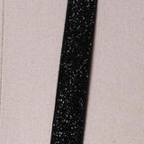 2 Yards Gold and Black Glitter Elastic Stretchy Trim 5/8"