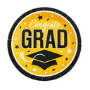 9" Congrats Grad Round Paper Dinner Plates 25 Count