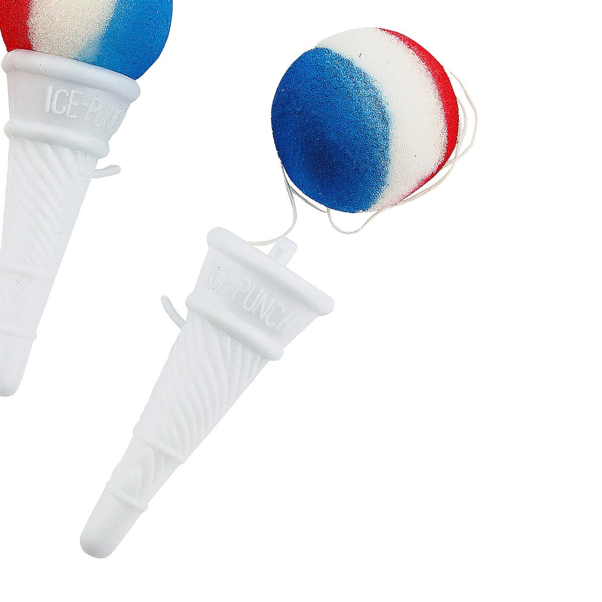2 1/4" x 5" Patriotic Ice Cream Cone Shooters with Foam Ball 12 Pieces