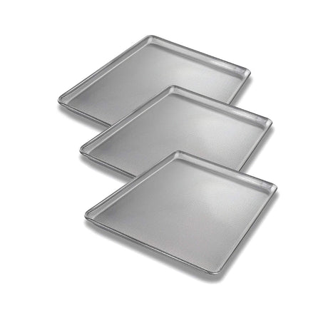 25.8" x 12.5" x 1.1" Half Size Perforated Sheet Pan 16 Gauge Aluminum