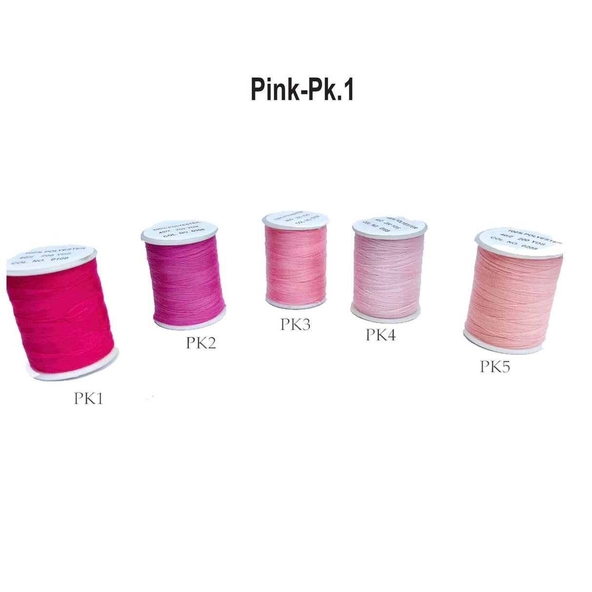 200 Yards Pink Polyester Thread Small Spool for Sewing and Craft Projects