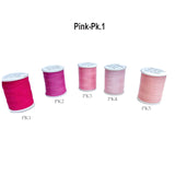 200 Yards Pink Polyester Thread Small Spool for Sewing and Craft Projects