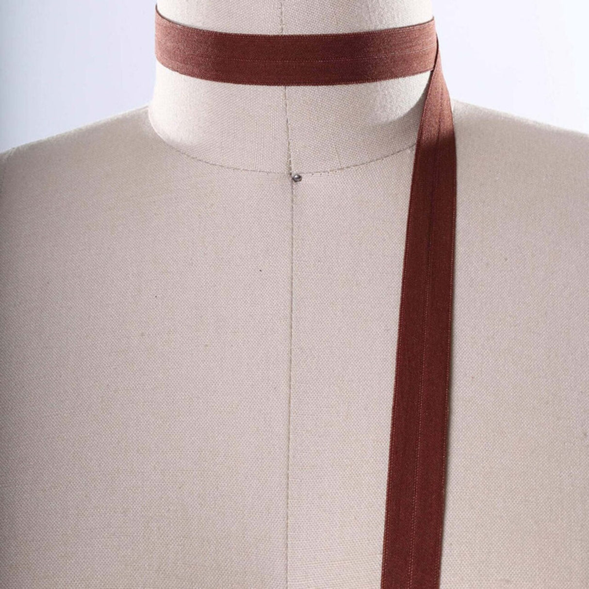 3 Yards Cinnamon Brown Fold Over Bias Soft Elastic Trim 5/8"