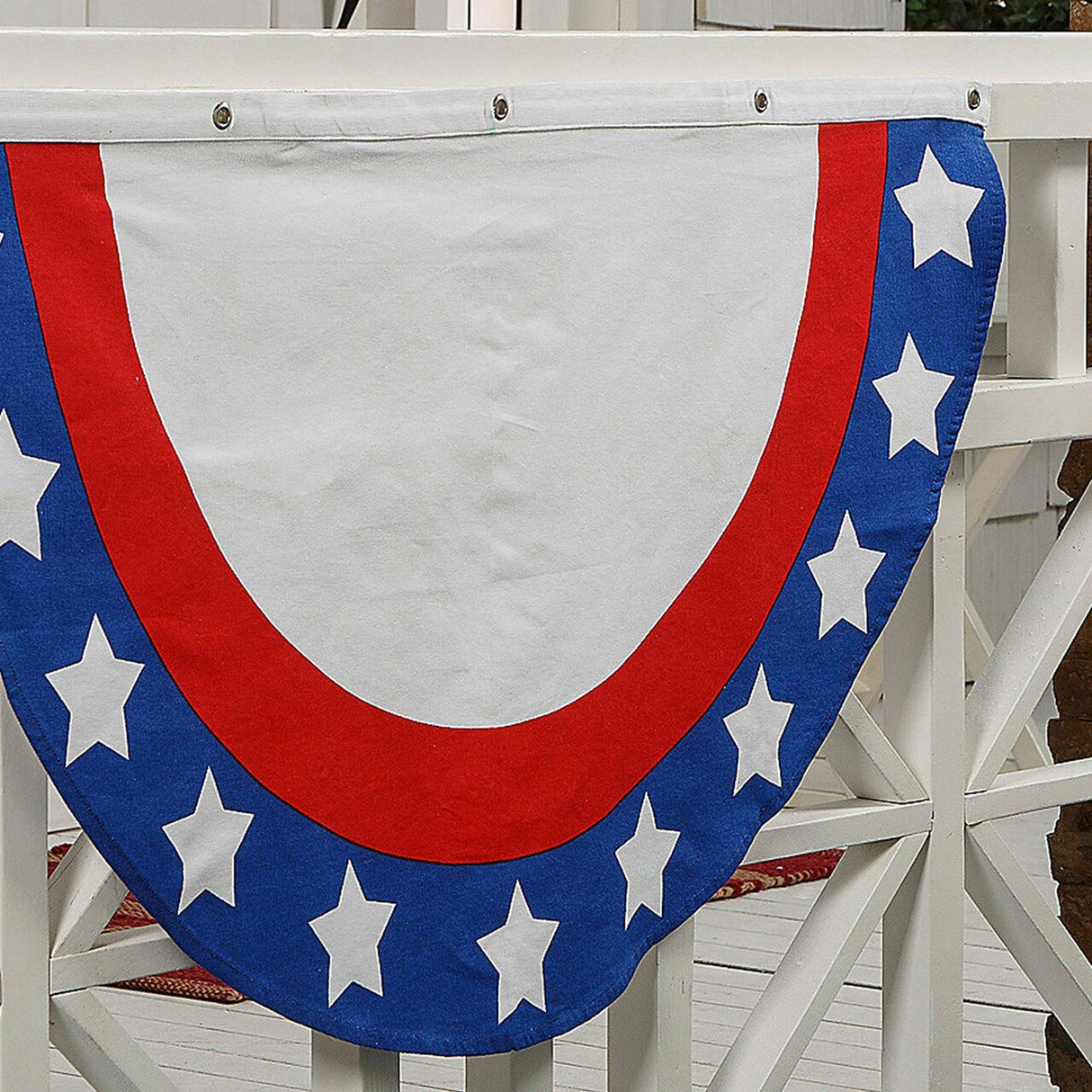 39" x 21" Patriotic Stars & Stripes Cotton Bunting
