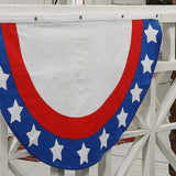 39" x 21" Patriotic Stars & Stripes Cotton Bunting