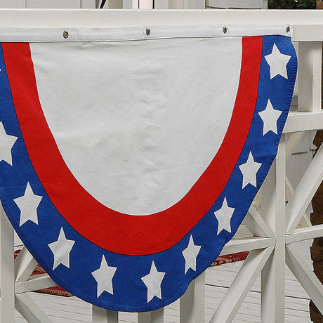 39" x 21" Patriotic Stars & Stripes Cotton Bunting