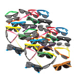 Adults Solid Colored & Patterned Sunglasses Assortment – 5" x 5", 48 Pc