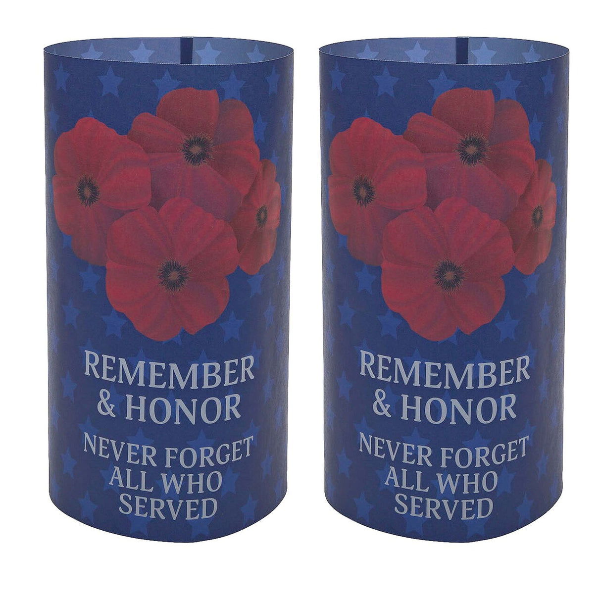 16 1/2" x 9" Memorial Day-Themed Plastic Lantern Luminary Wraps 12 Pc.