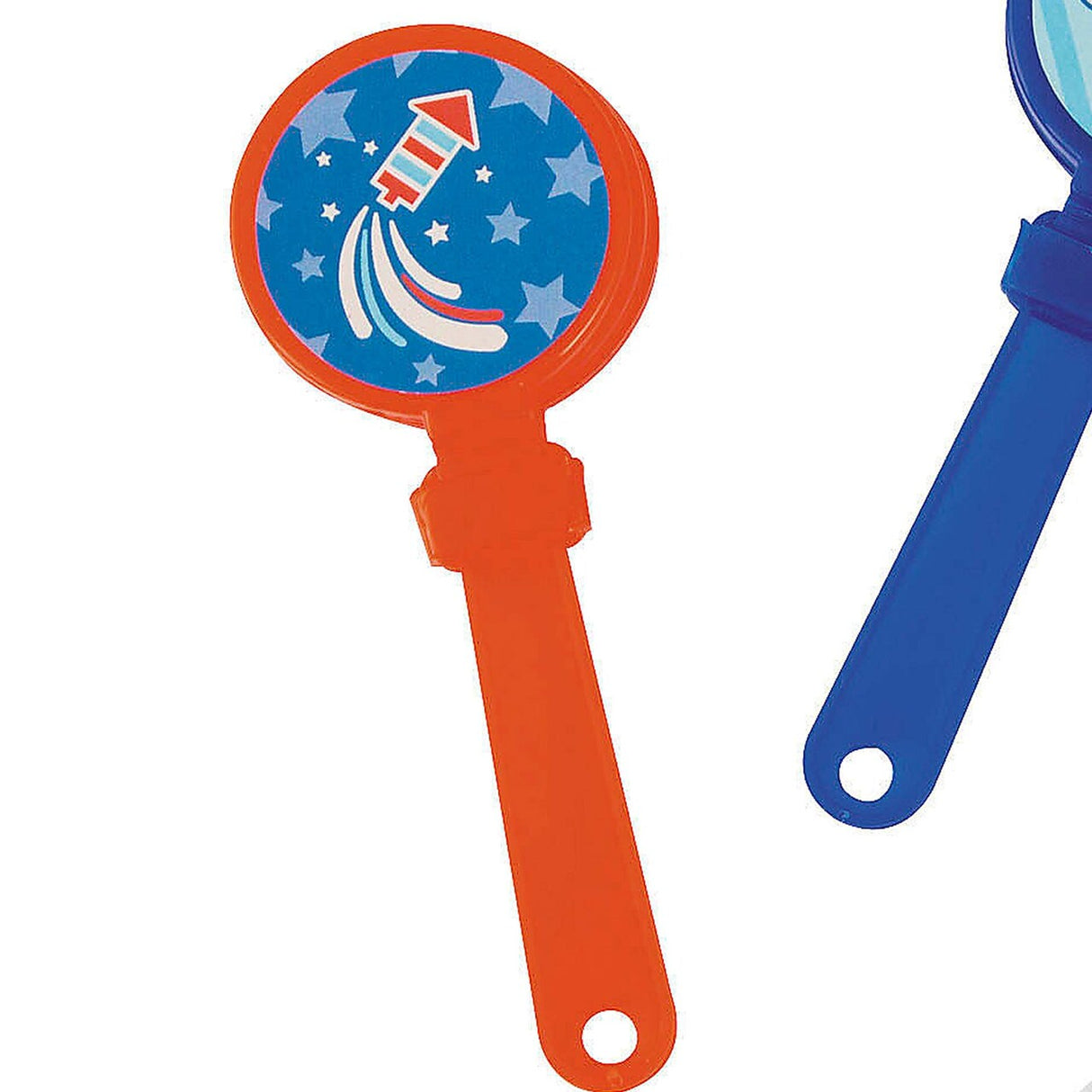 1 1/2" x 4" Bulk 48 Pc. Mini Patriotic USA Plastic Clappers
