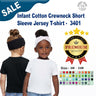 RADYAN® Infant Cotton Crewneck Short Sleeve Jersey T-shirt