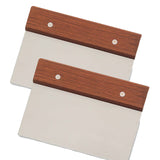 Dough Cutter &amp; Scraper 6" x 4" Stainless Steel Blade Wood Handle