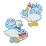 3 3/4" - 4" Patriotic Silly Goose Firework Magnet Craft Kit Makes 12