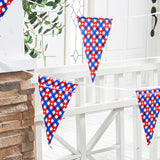 100 ft. x 14" Patriotic Gingham Plastic Pennant Hanging Banner Decoration