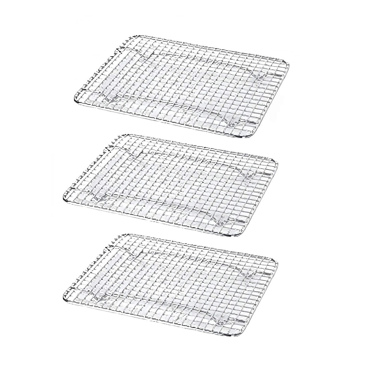 Chrome Plated Footed Wire Pan Grate 5 x 10 Third Size